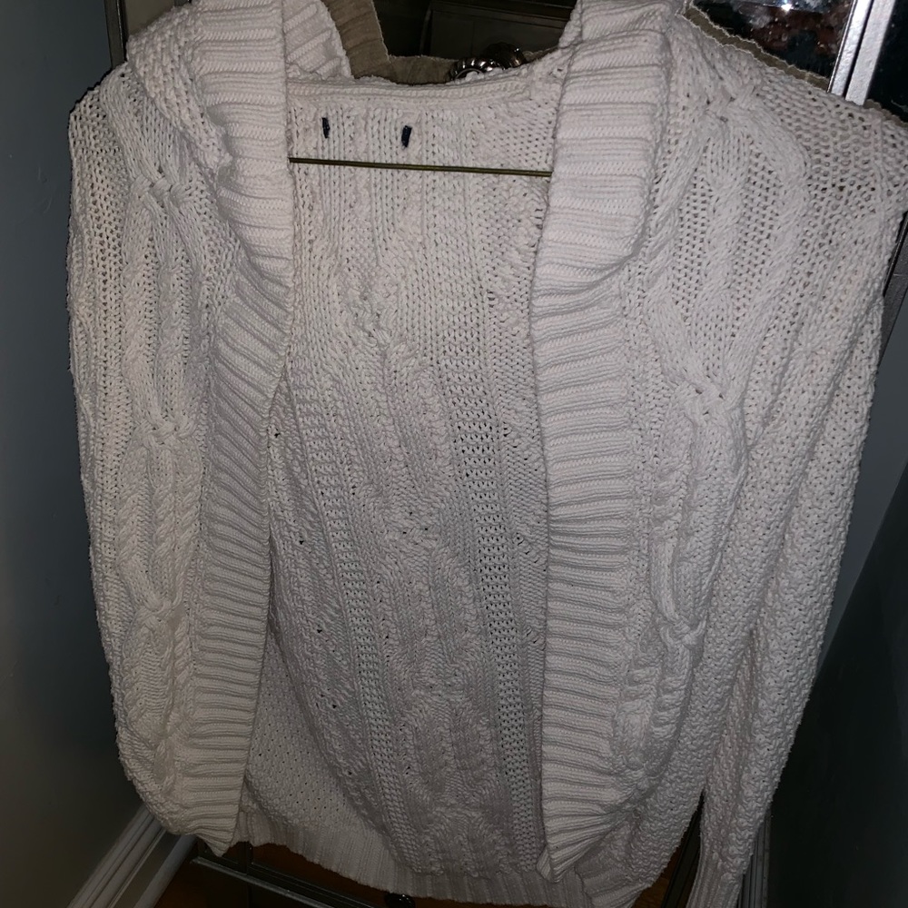 White cardigan